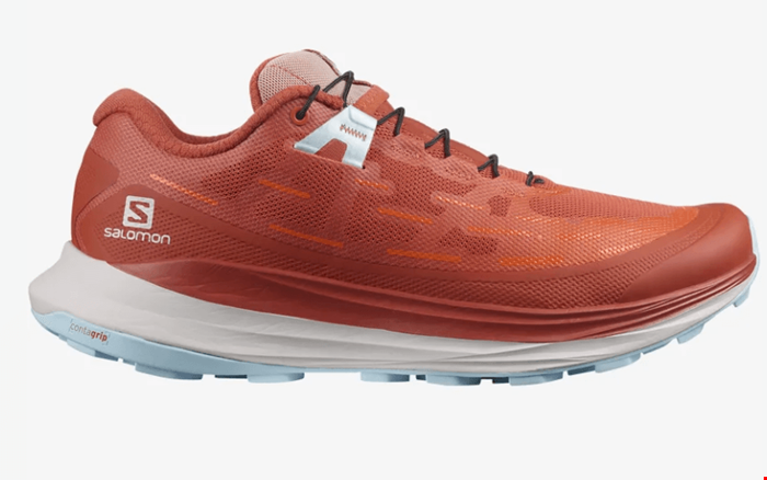 کتانی تریل رانینگ دو کوهستان زنانه سالامون فرانسه SALOMON ULTRA GLIDE Trailrunning Schuhe Damen Mecca Orange  Red Orange  Crystal Blue